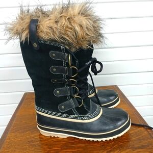 Sorel Joan of Arctic Women's Leather Winter Boots - Black, US 8